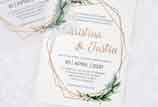 Botanical Olive Leaf UV Printing Wedding Invitation